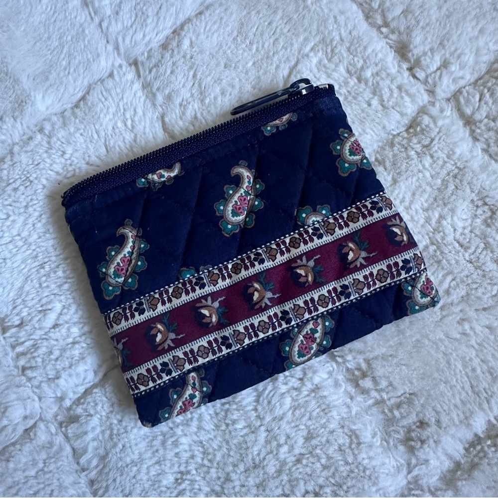 Vera Bradley "Indiana" | Vintage Navy Print Coin Purse